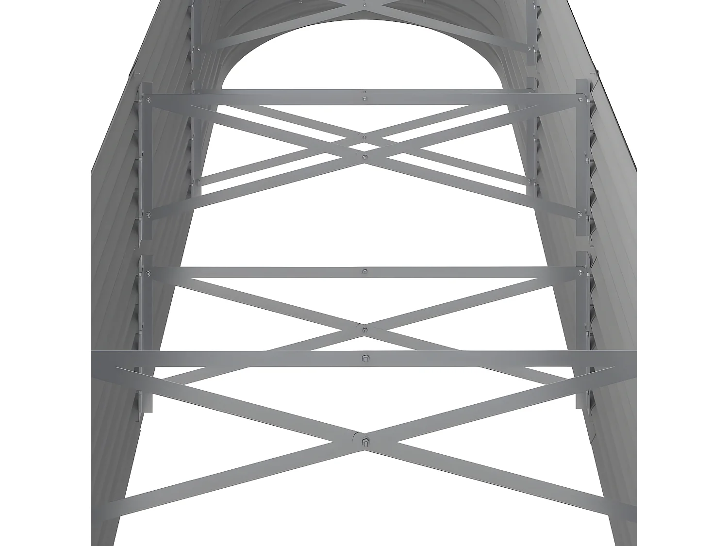 Jardinera arriate acero recubrimiento polvo gris 296x80x68 cm ES67375