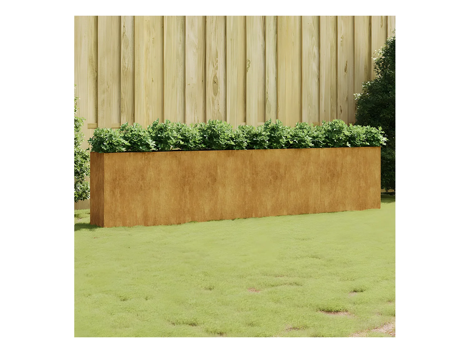 Jardinera acero corten 360x40x80 cm ES24106