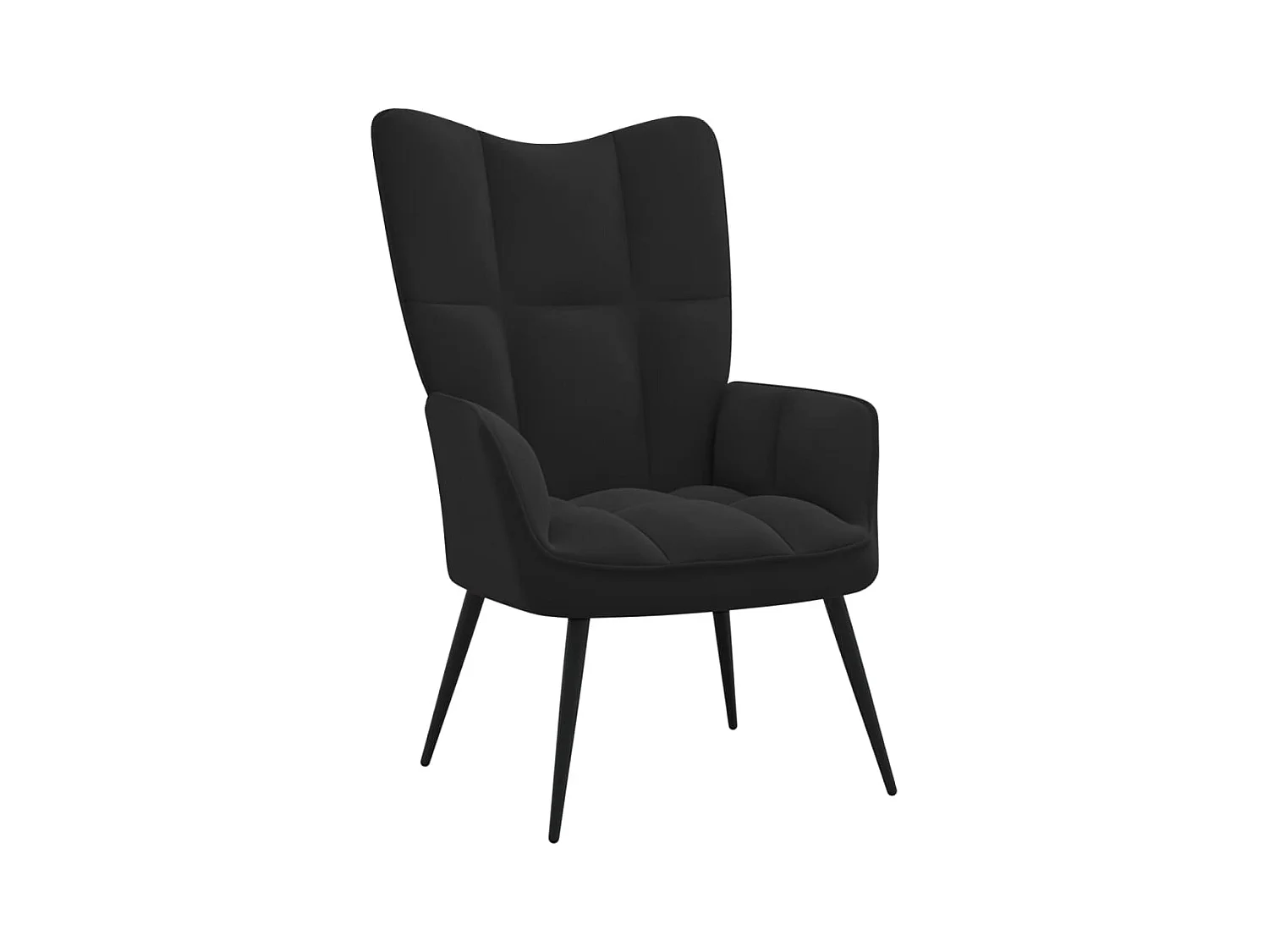 Chaise de relaxation Noir Velours SEF44842