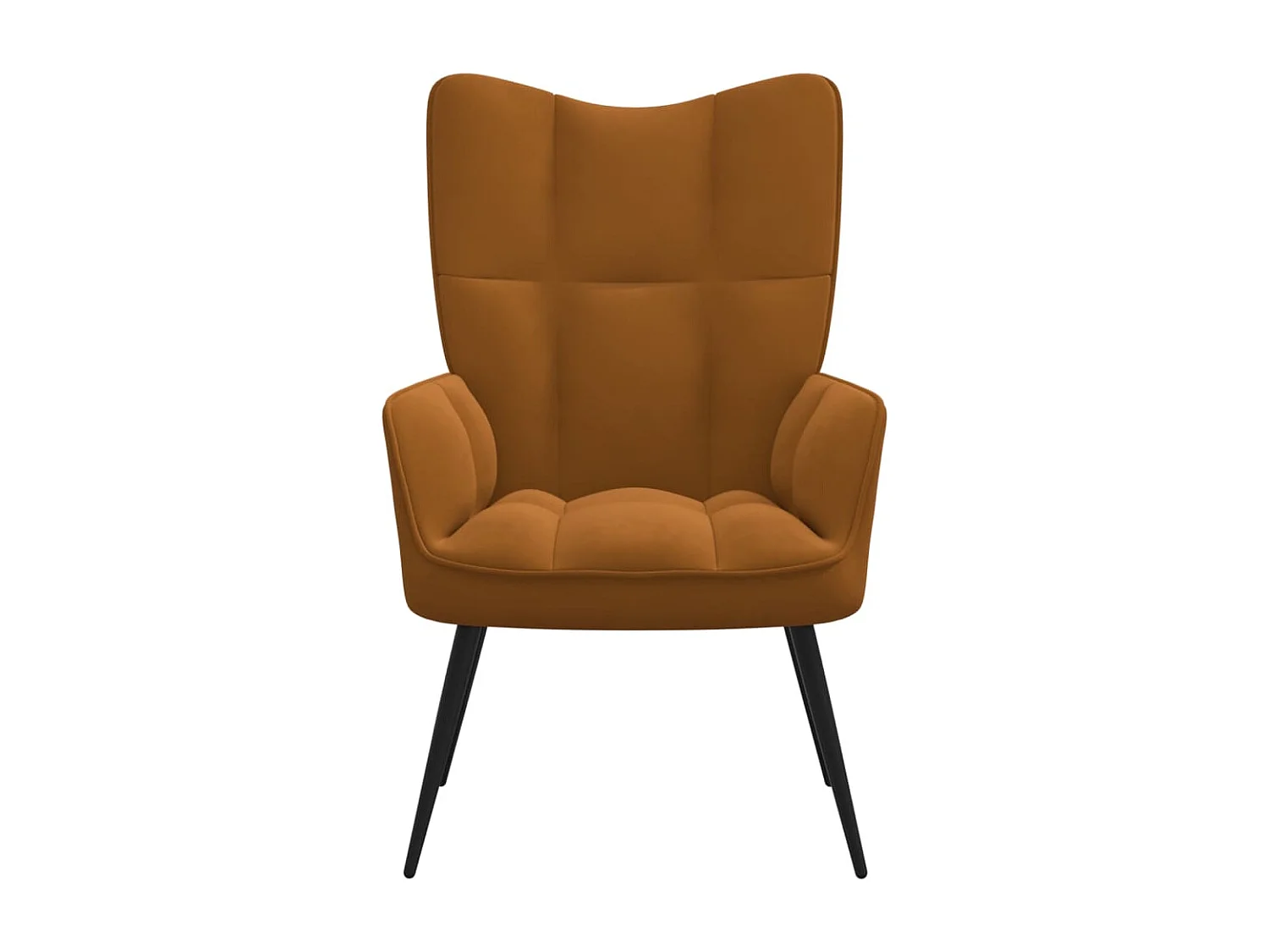 Relaxstoel fluweel bruin NL825950