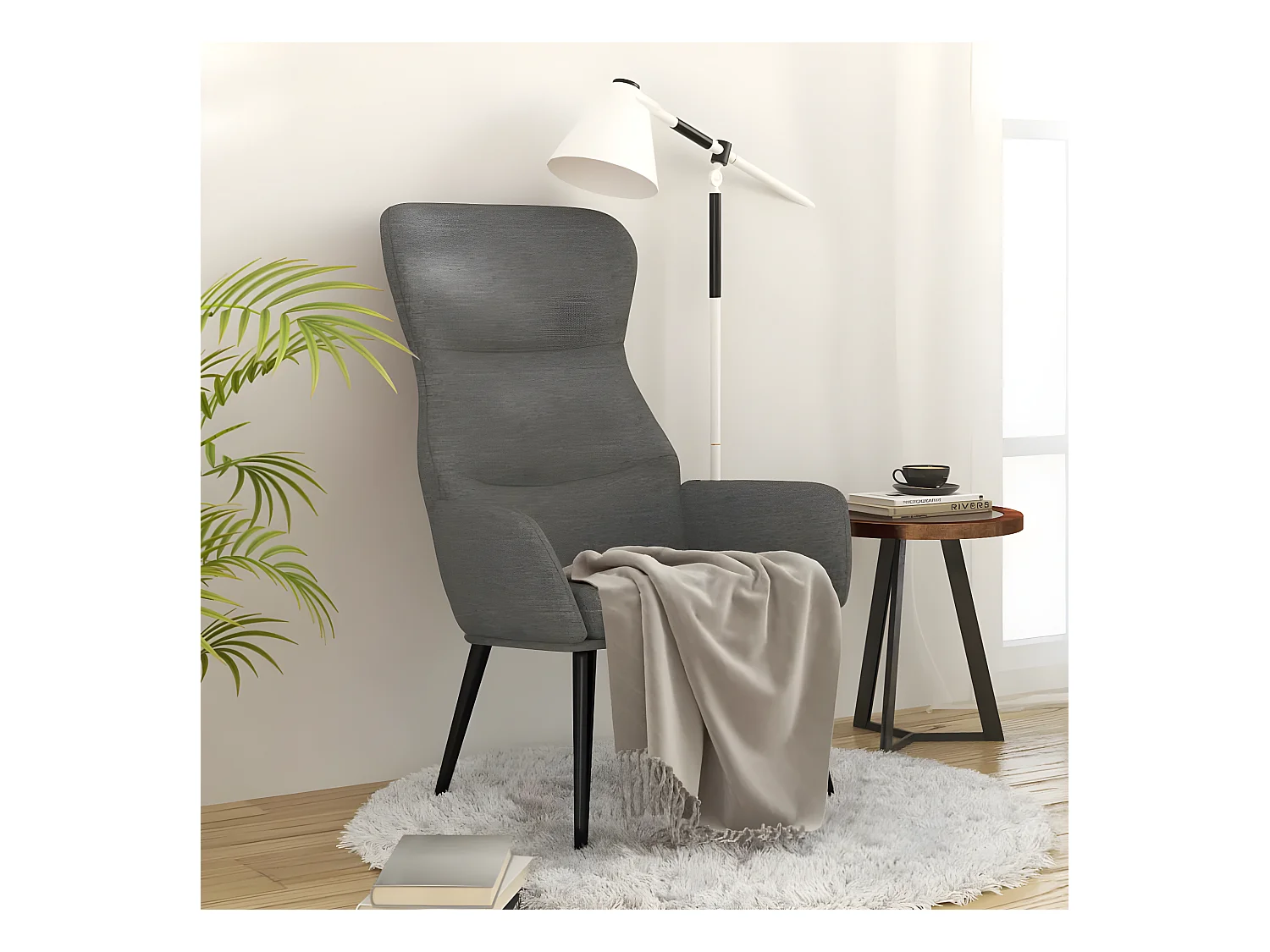 Chaise de relaxation Gris clair Tissu SEF38925