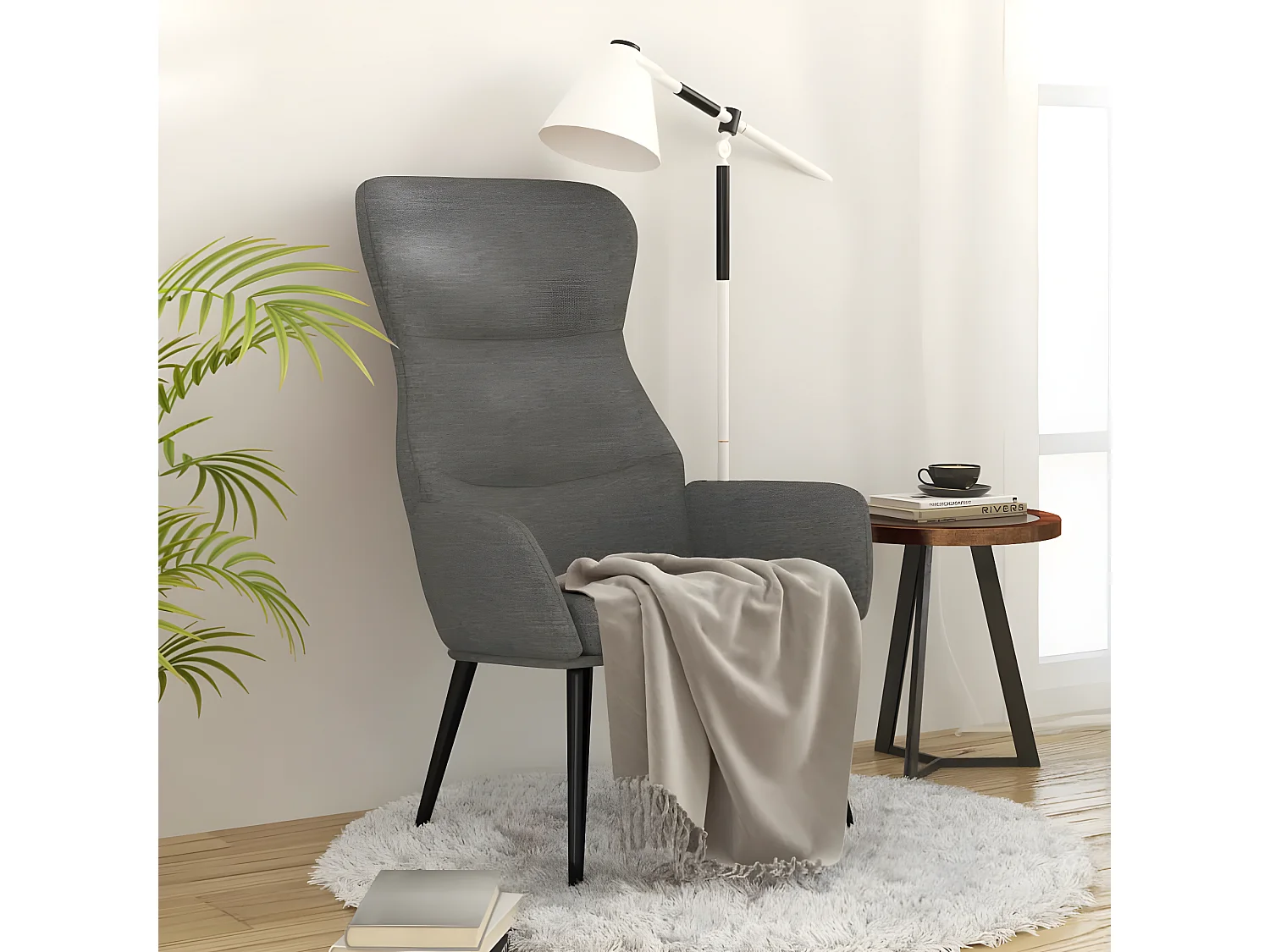 Chaise de relaxation Gris clair Tissu SEF38925