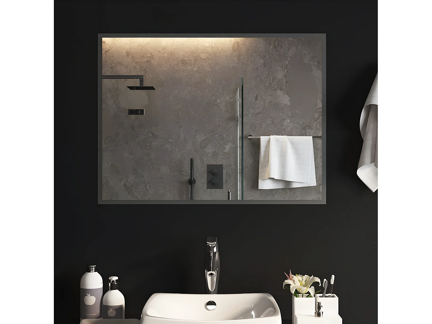 Miroir de salle de bain à LED 60x80 cm WVGQ2730