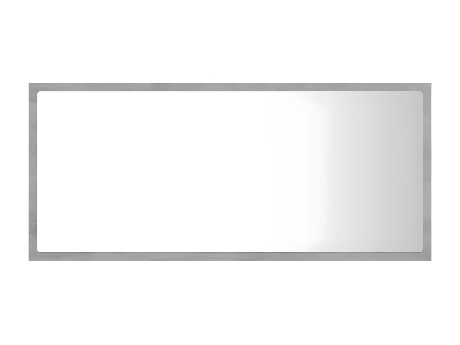 Miroir à LED de salle de bain Gris béton 90x8,5x37 cm Acrylique WVGQ7345