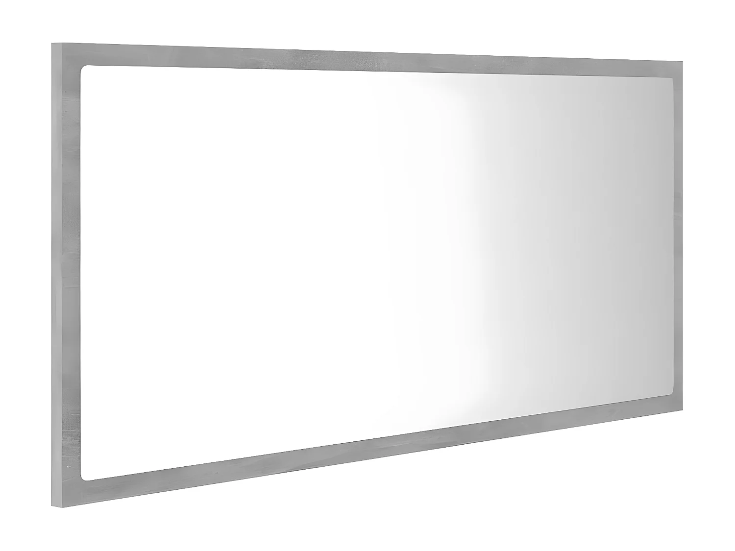 Miroir à LED de salle de bain Gris béton 90x8,5x37 cm Acrylique WVGQ7345