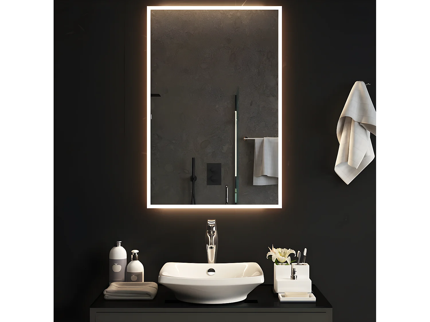 Miroir de salle de bain à LED 60x90 cm WVGQ4407
