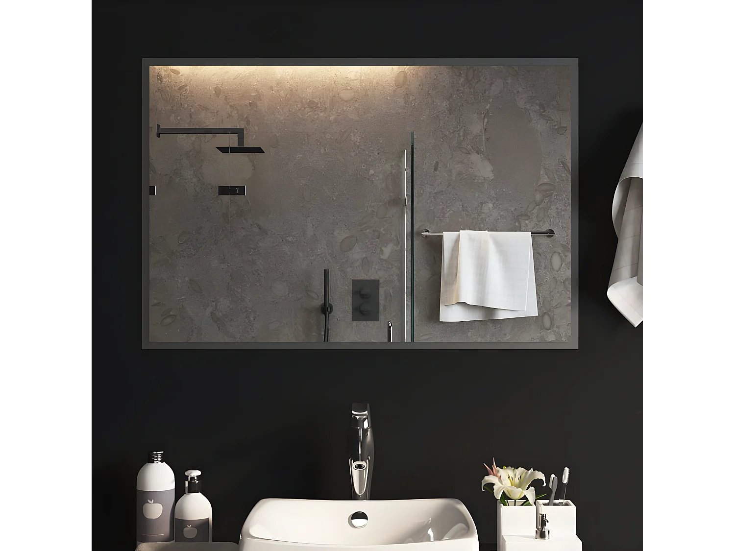 Miroir de salle de bain à LED 60x90 cm WVGQ4407