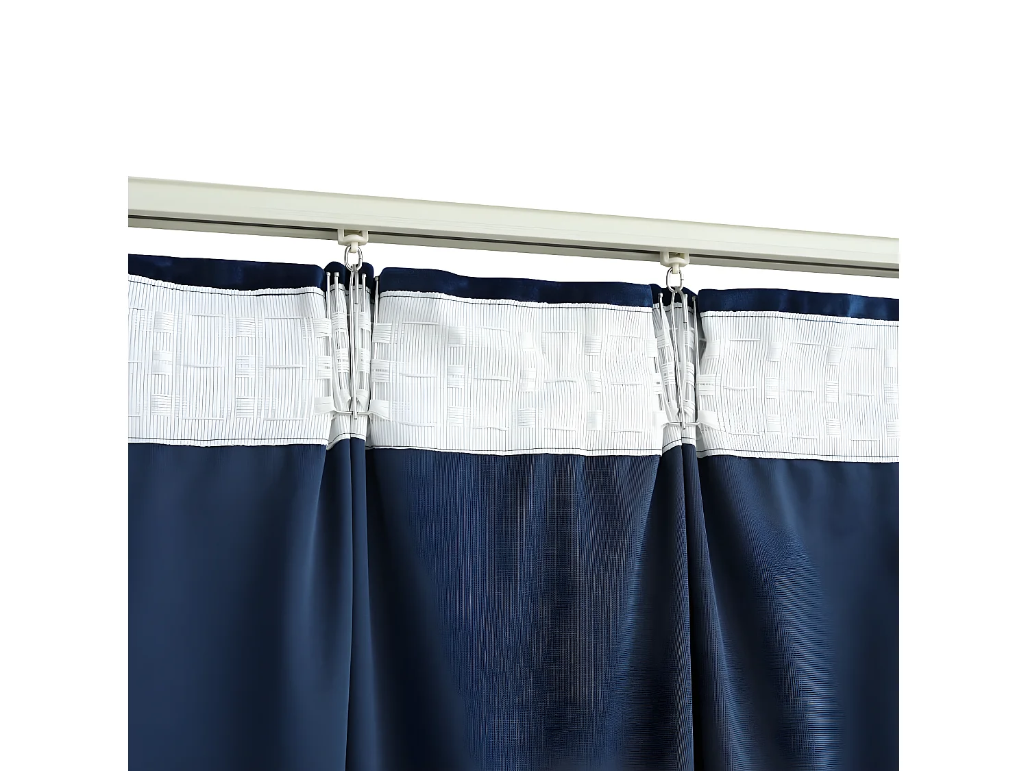 Rideau occultant avec crochets Velours Bleu foncé 290x245 cm QBH47992