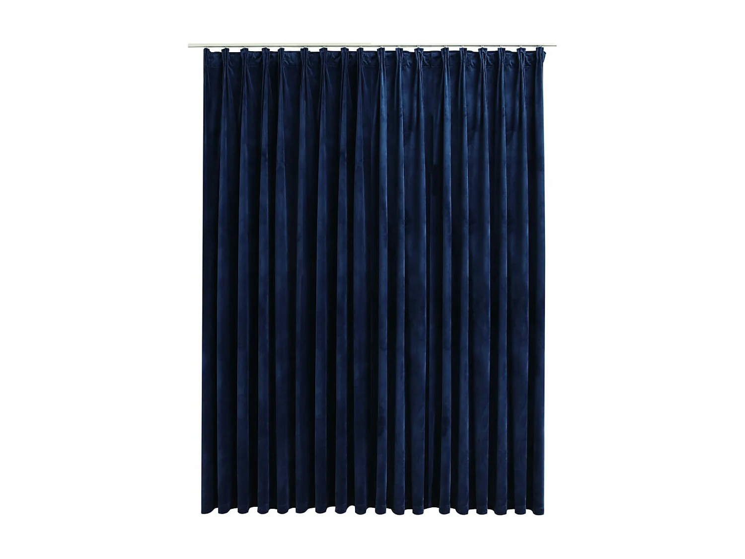 Gordijn verduisterend met haken 290x245 cm fluweel blauw NL179664