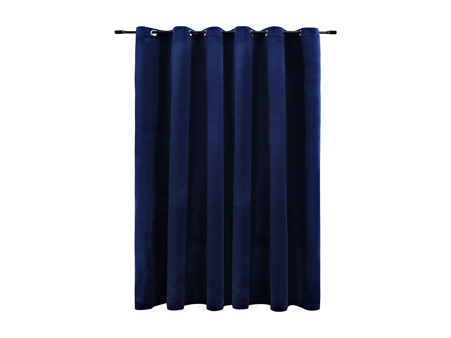 Gordijn verduisterend met ringen 290x245 cm fluweel blauw NL443410