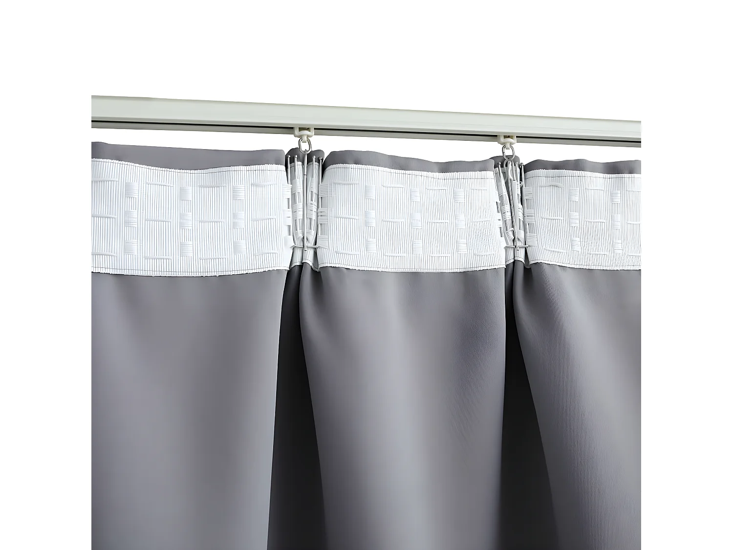 Rideaux occultants avec crochets 2 pcs Gris 140x225 cm QBH12847