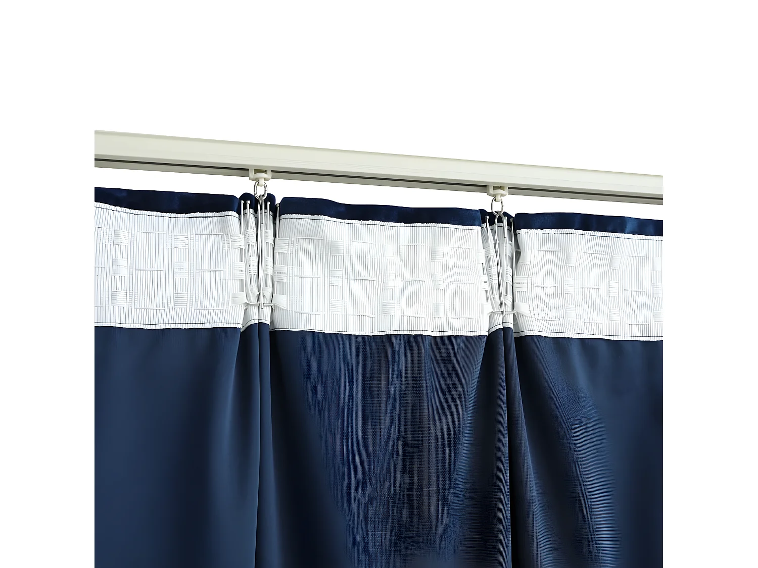 Gordijnen verduisterend 2 st met haken 140x225 cm fluweel blauw