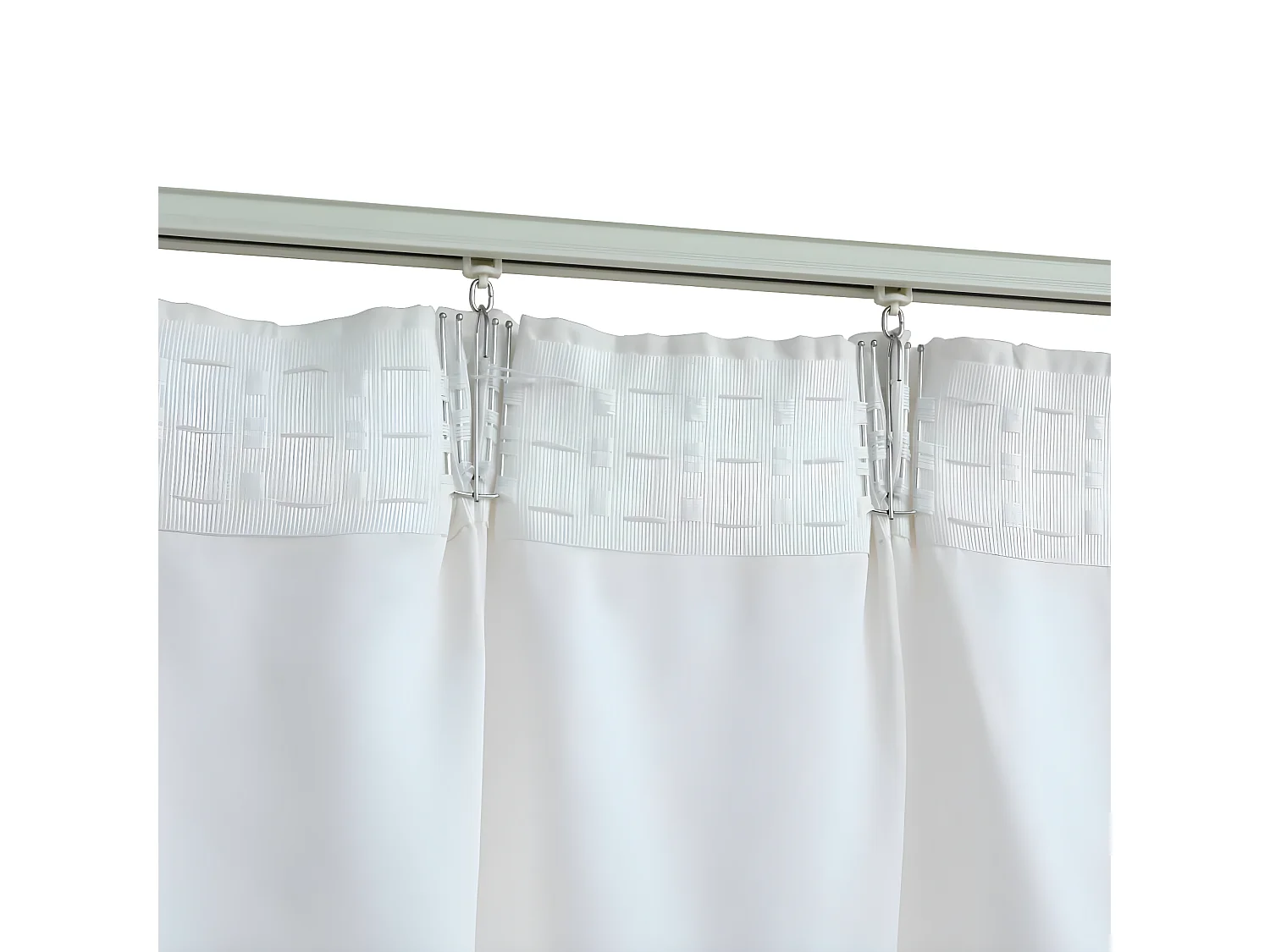 Rideaux occultants avec crochets 2 pcs Blanc cassé 140x245 cm QBH61441