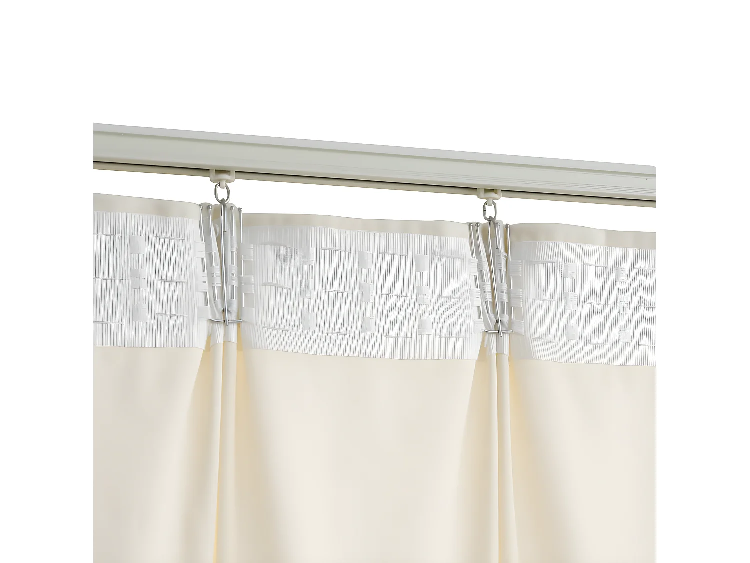 Rideaux occultants avec crochets 2 pcs Velours Crème 140x245 cm QBH65667