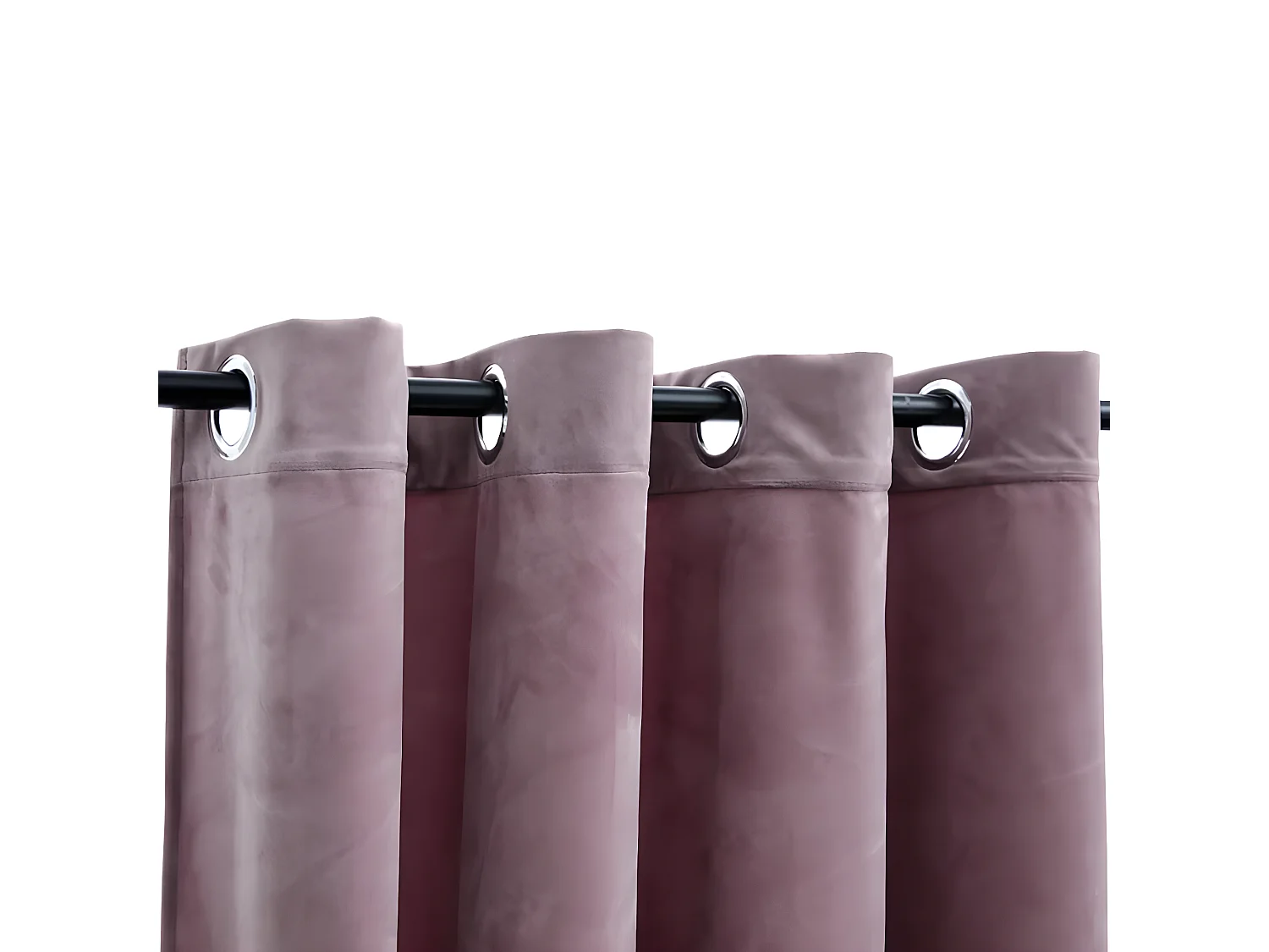 Rideaux occultants avec anneaux 2 pcs Velours Rose 140x225 cm QBH73068