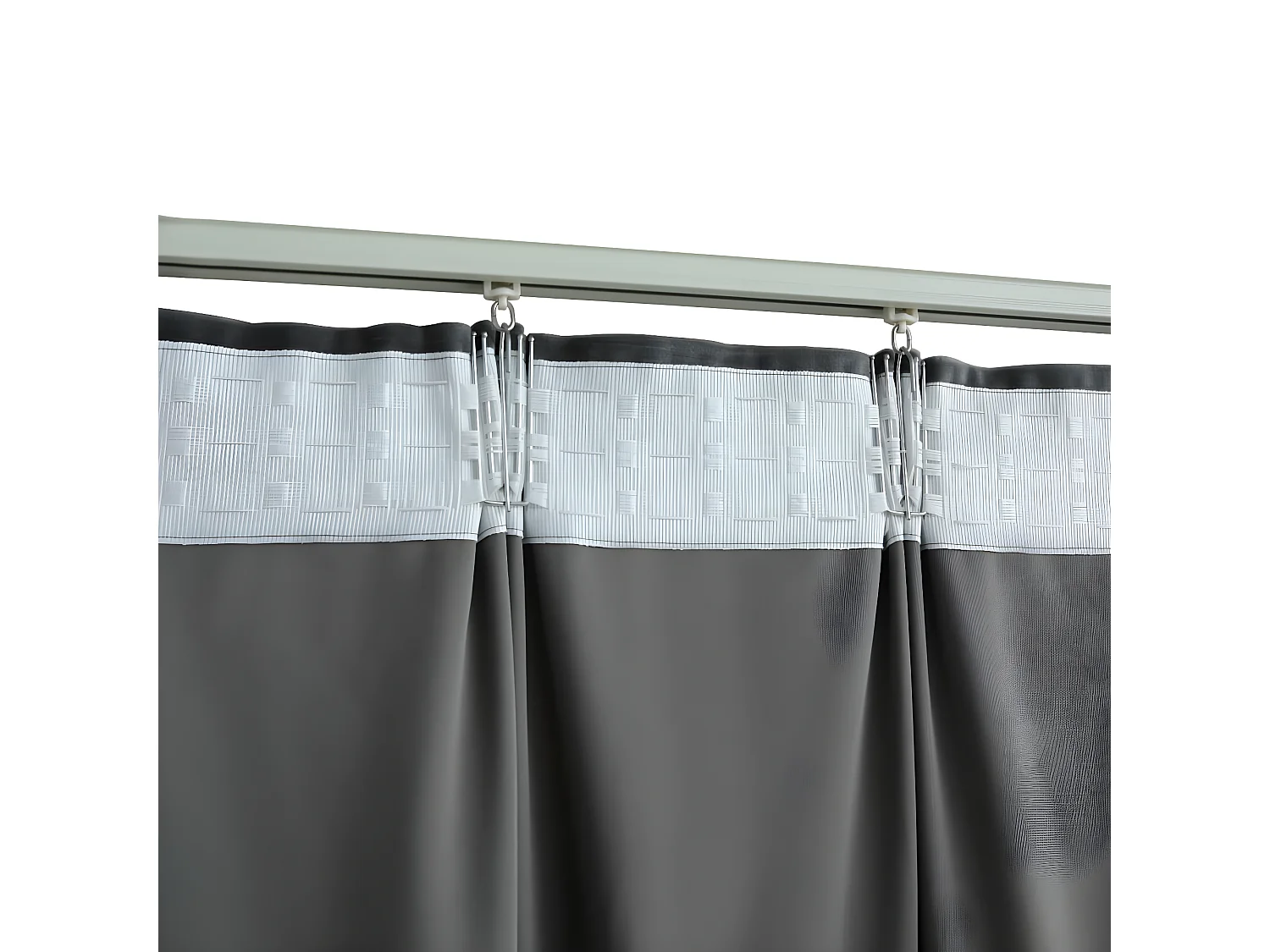 Rideau occultant avec crochets Velours Anthracite 290x245 cm QBH30240