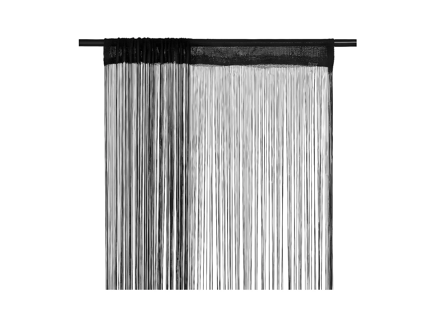 Rideau en fils 2 pcs 100 x 250 cm Noir QBH25919
