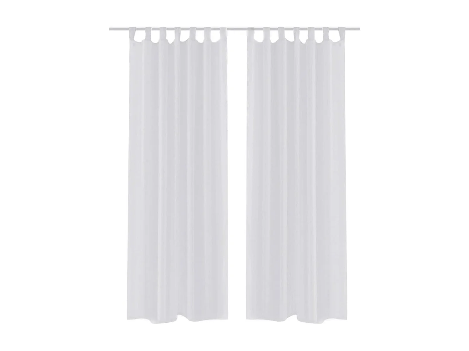 2 Cortinas blancas transparentes 140 x 225 cm ES751384