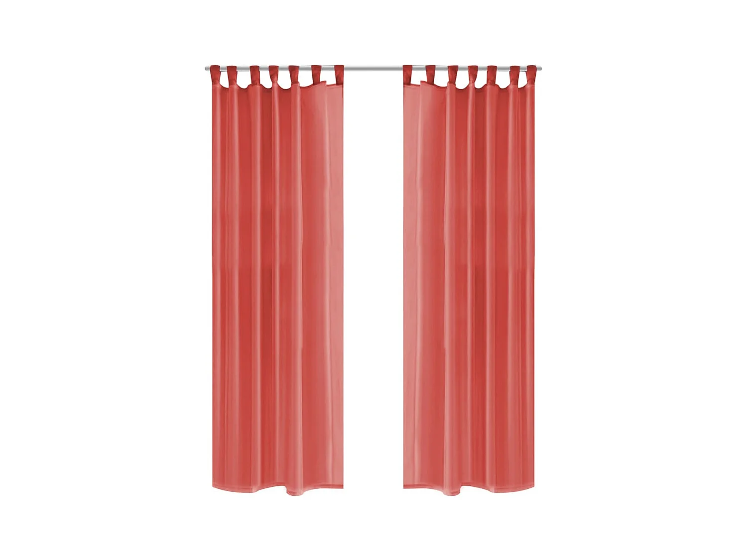 Gordijnen voile 140x225 cm rood 2 st NL362973