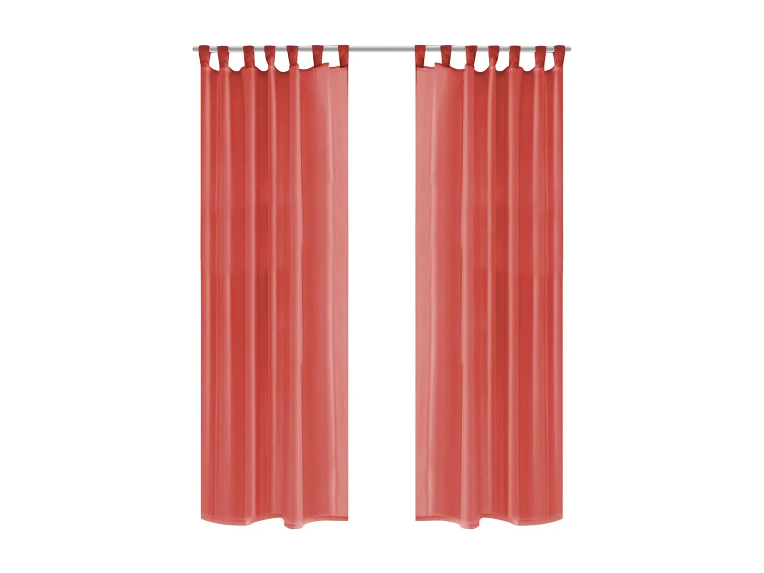 Gordijnen voile 140x225 cm rood 2 st NL362973