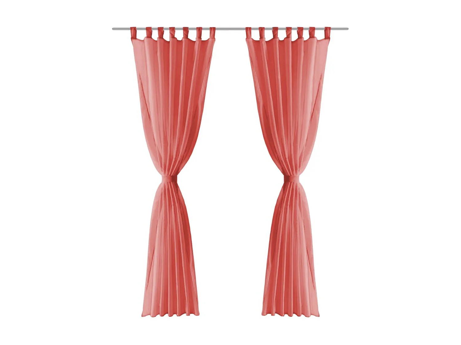 Gordijnen voile 140x225 cm rood 2 st NL362973