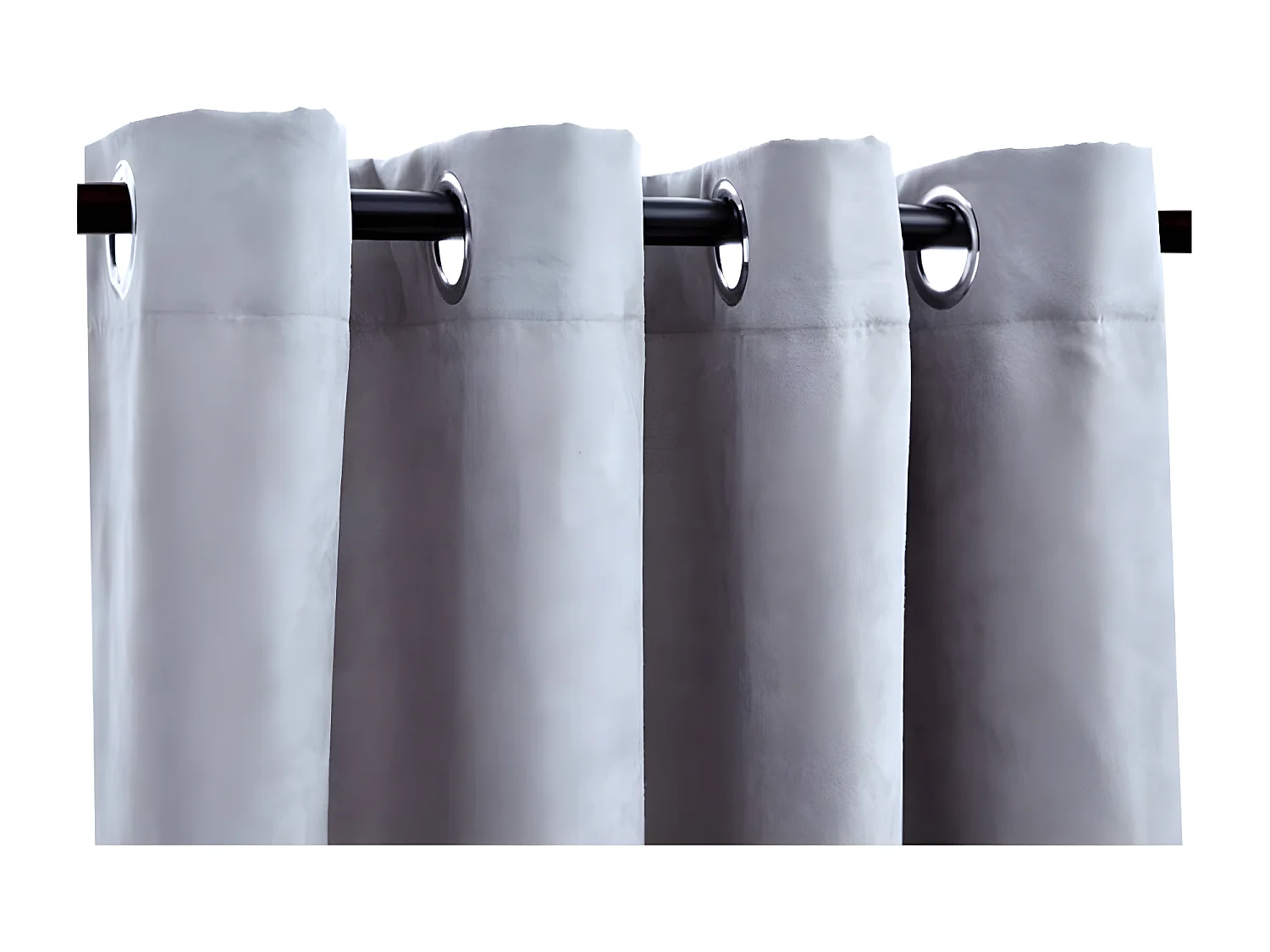 Rideaux occultants avec anneaux en métal 2 pcs Gris 140x175 cm QBH97105