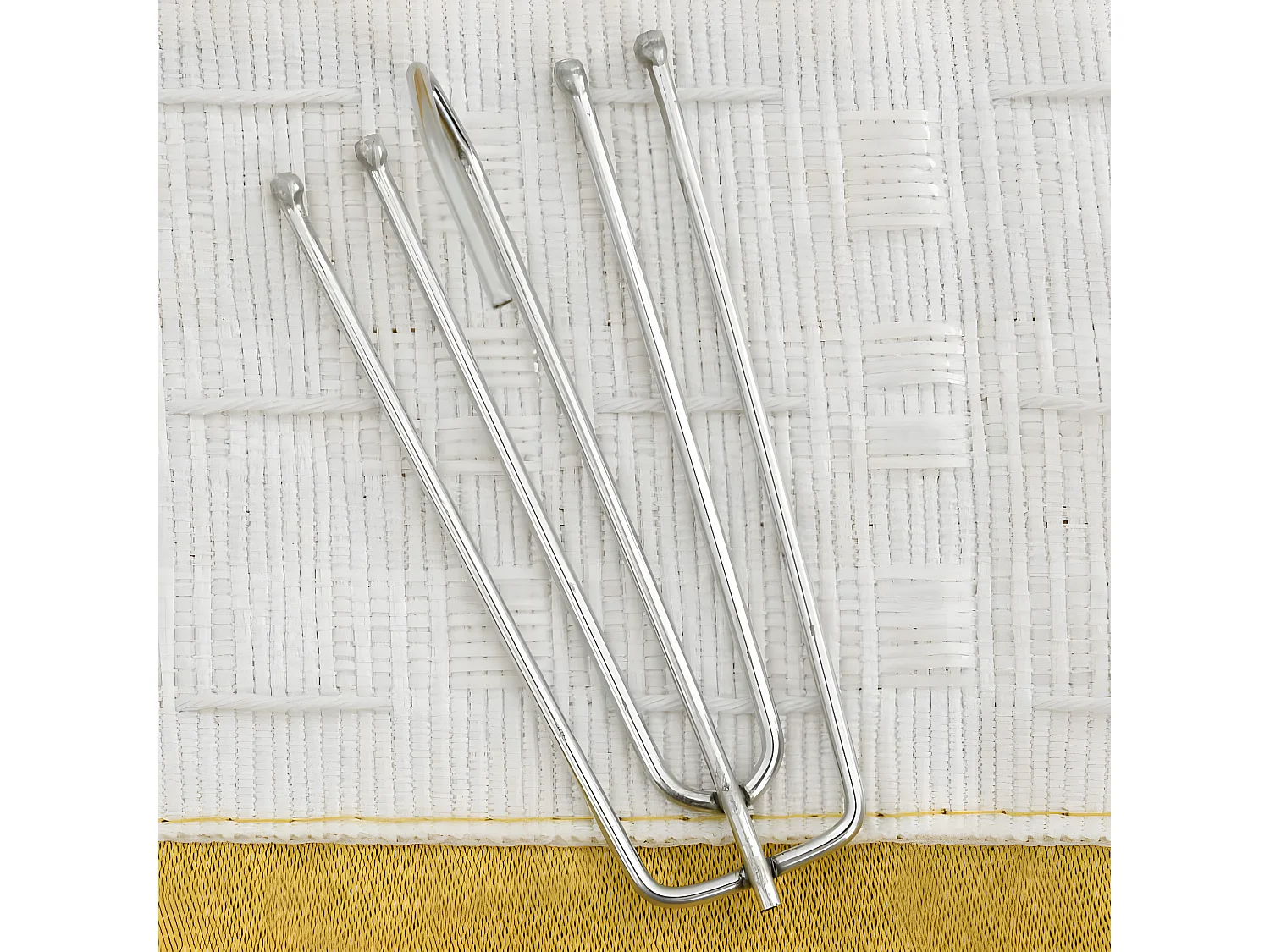 Rideaux occultants aspect lin et crochets 2 pcs Jaune 140x175cm QBH28879