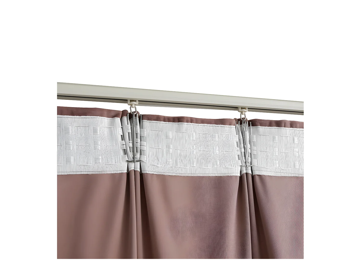 Rideau occultant avec crochets Velours Rose antique 290x245 cm QBH77950