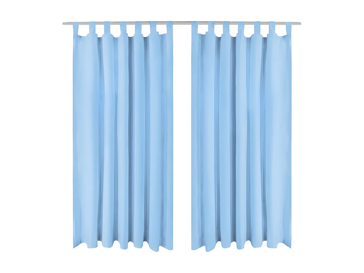 Micro-satijnen gordijnen met lussen 140x225 cm turquoise 2 st NL968938