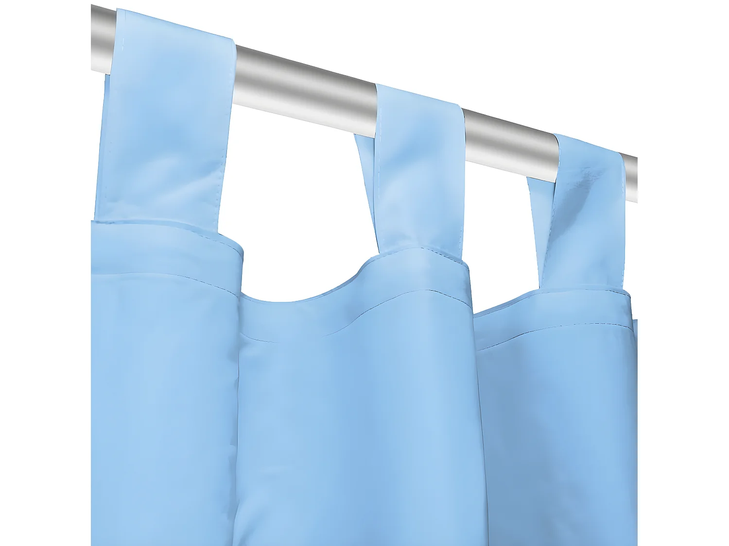 Micro-satijnen gordijnen met lussen 140x225 cm turquoise 2 st NL968938