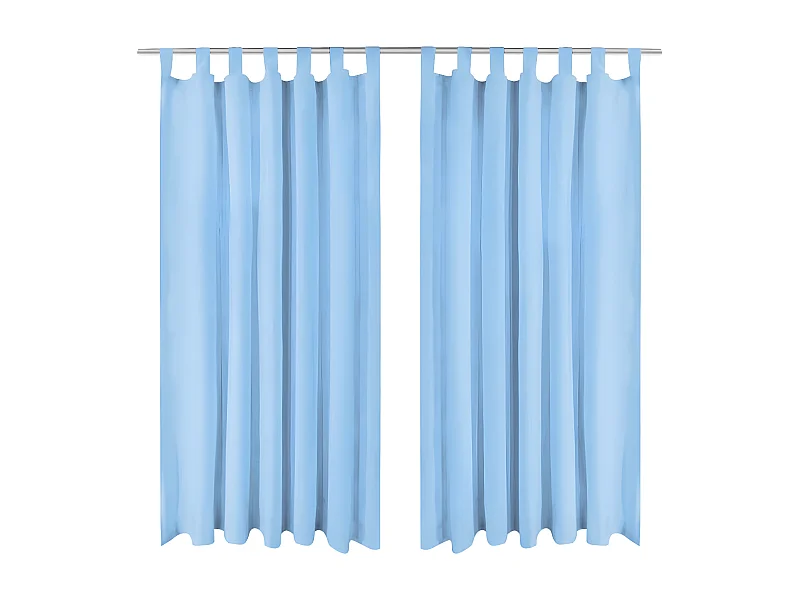 Micro-satijnen gordijnen met lussen 140x225 cm turquoise 2 st NL968938