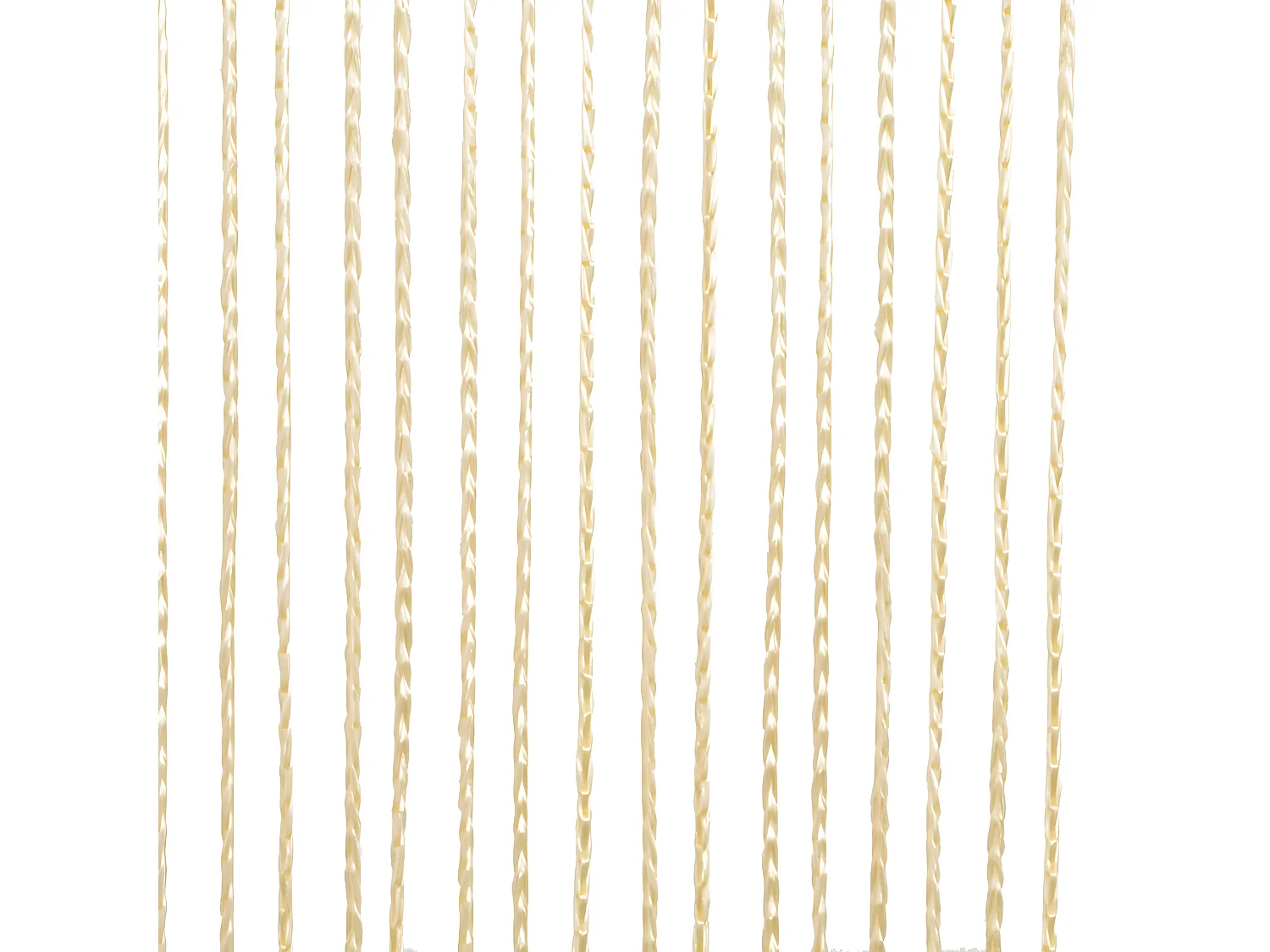 Rideau en fils 2 pcs 140 x 250 cm Crème QBH59501