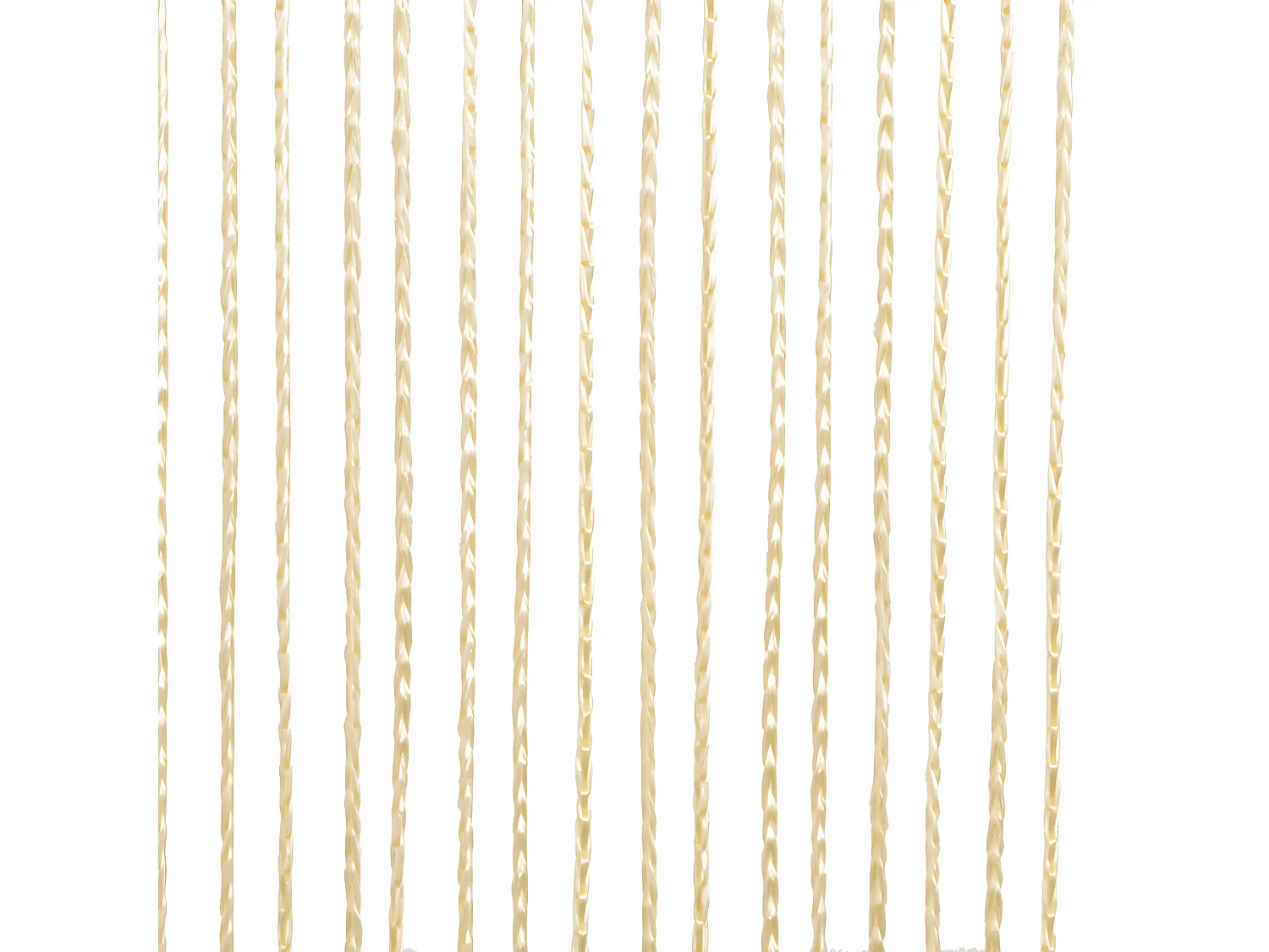 Rideau en fils 2 pcs 140 x 250 cm Crème QBH59501