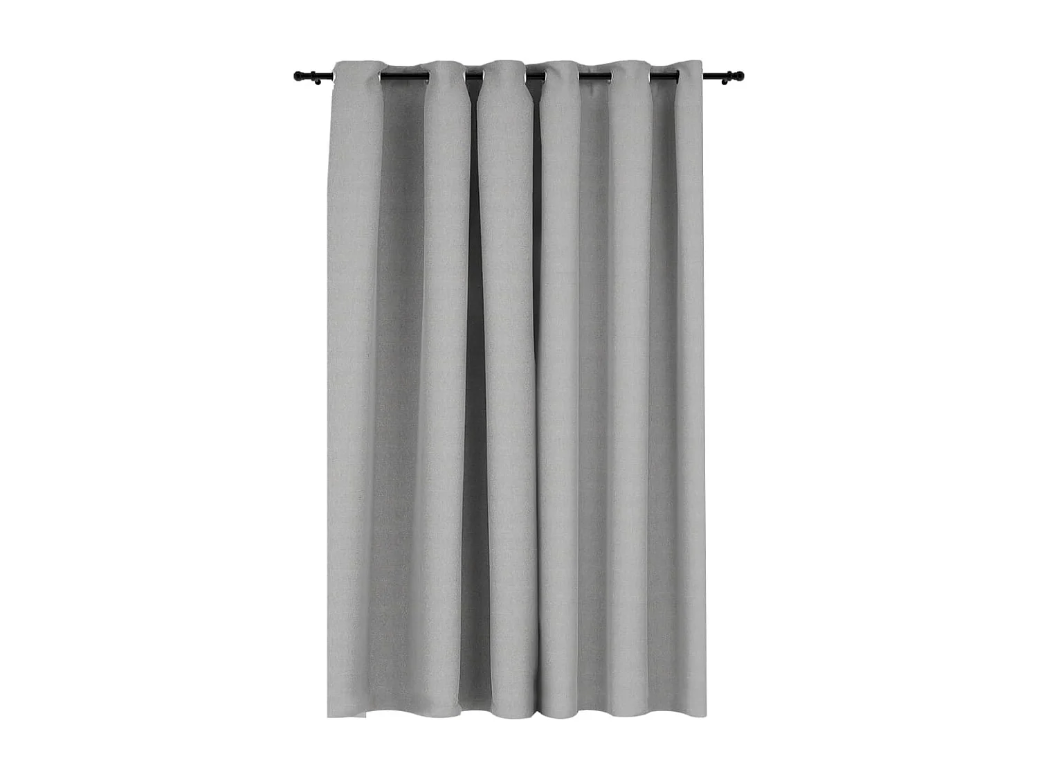 Rideau occultant Aspect de lin avec œillets Gris 290x245 cm QBH88743