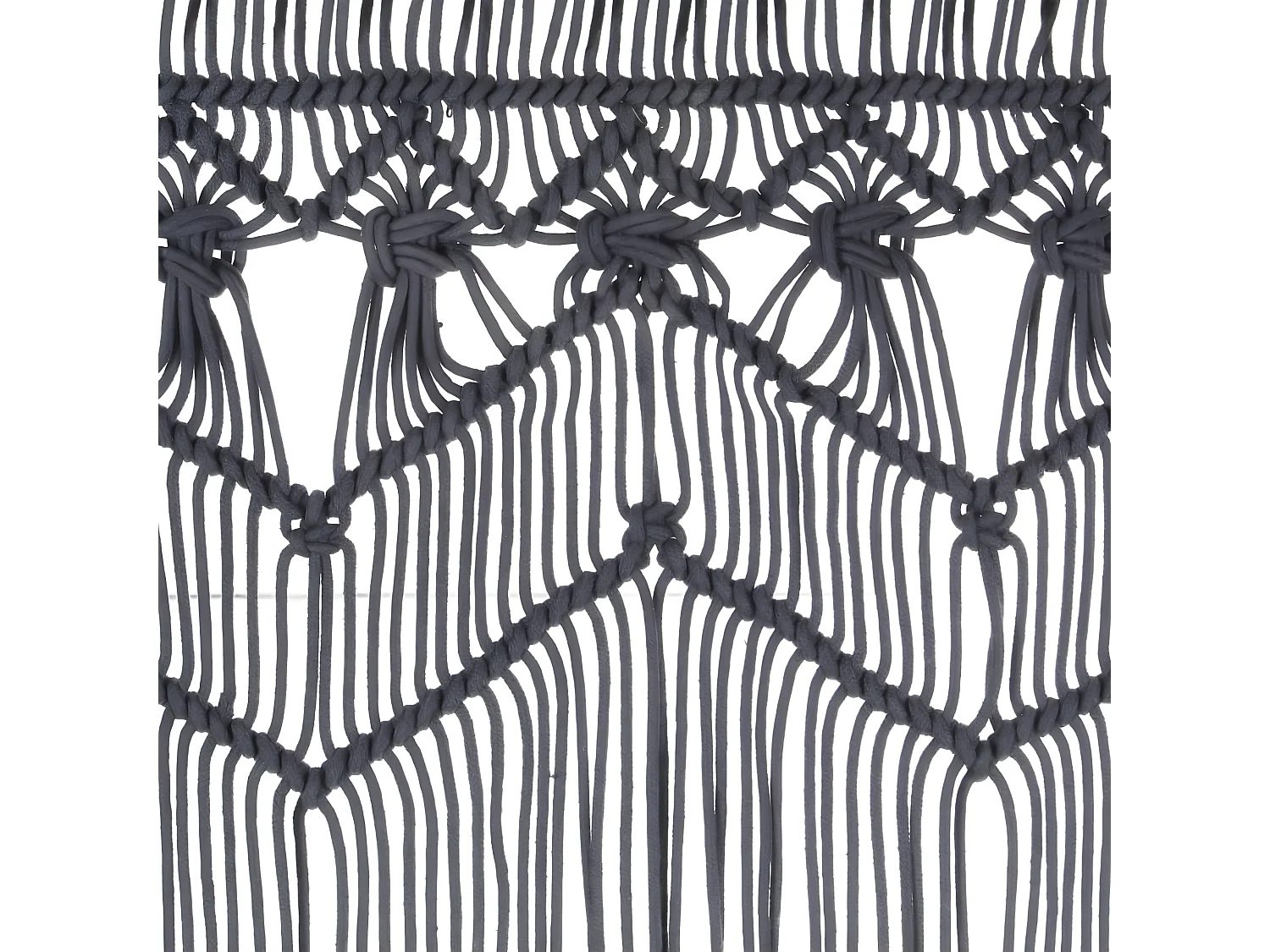 Rideau en macramé Anthracite 140x240 cm Coton QBH47354