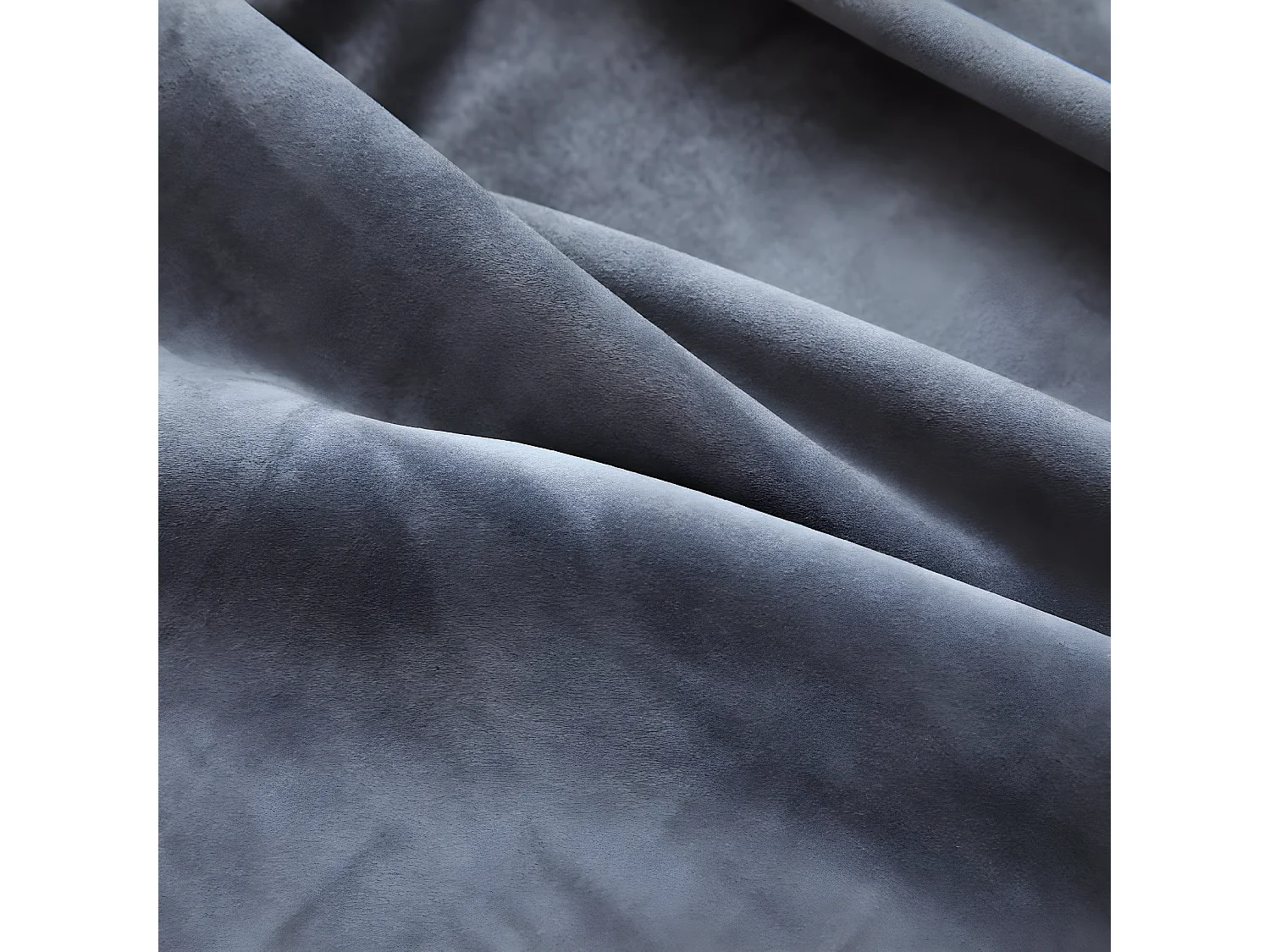 Rideau occultant et anneaux métal Velours Anthracite 290x245 cm QBH92622