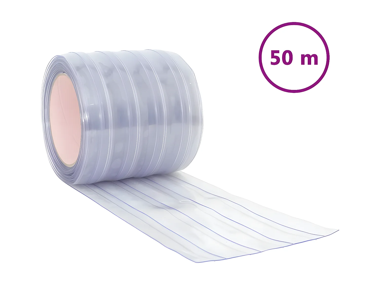 Deurgordijn 200x1,6 mm 50 m PVC transparant