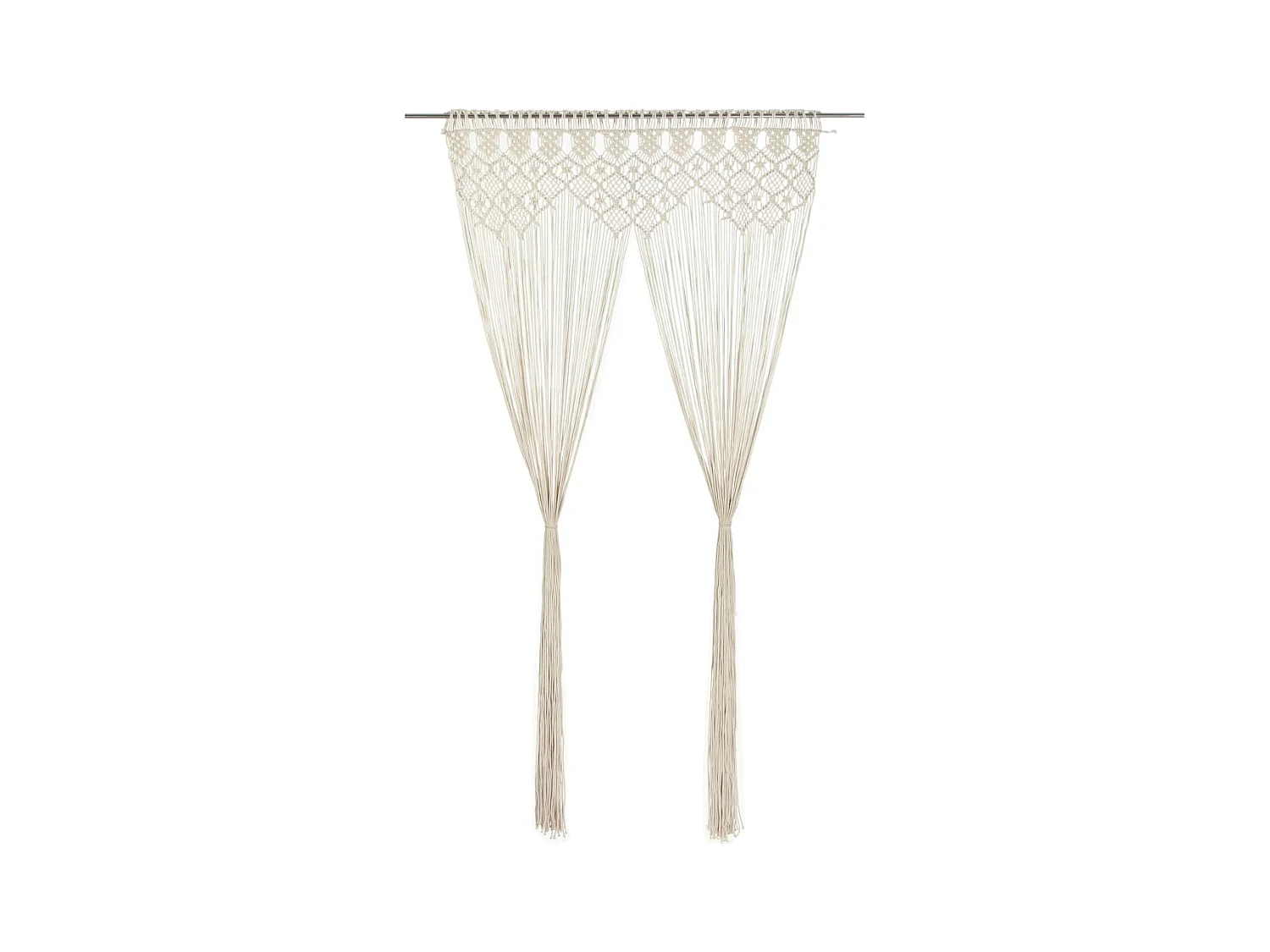 Cortina de macramé algodón 140x240 cm ES159642