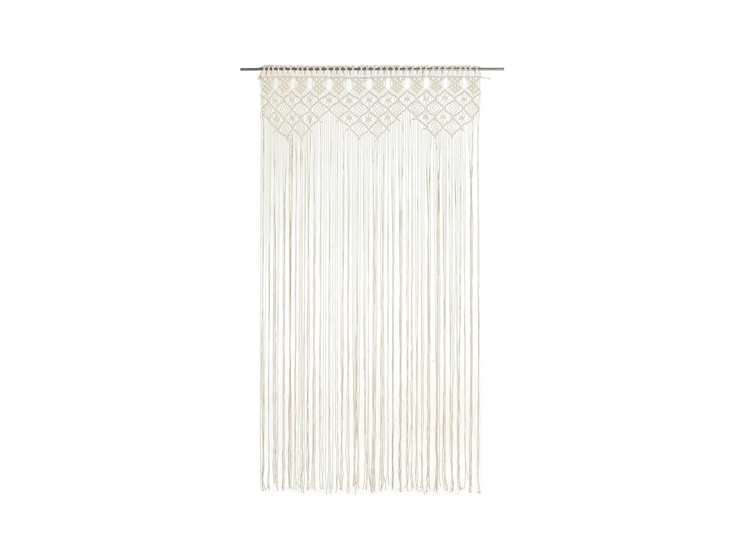 Cortina de macramé algodón 140x240 cm ES159642
