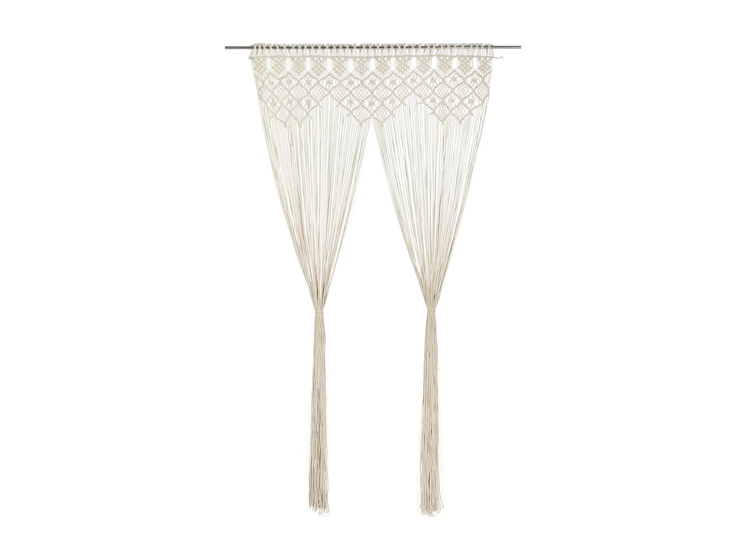 Cortina em macramé 140x240 cm algodão PT840955