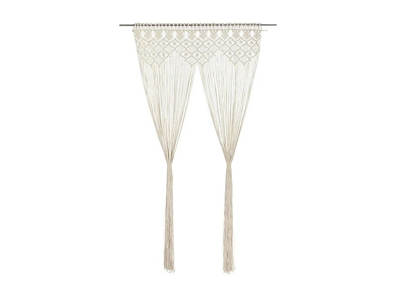 Rideau en macramé 140x240 cm Coton QBH69367