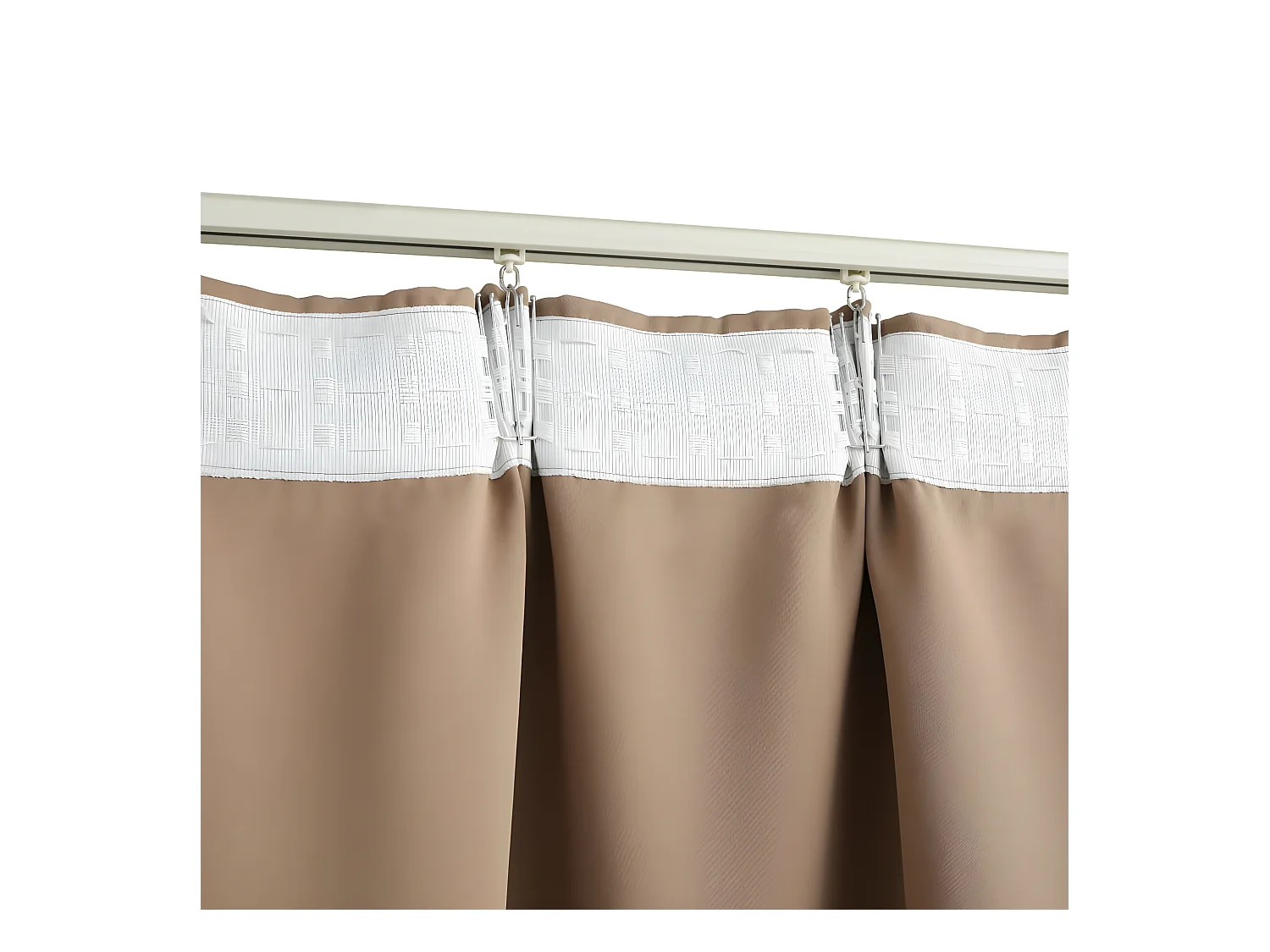 Cortina blackout com ganchos 290x245 cm cinzento-acastanhado PT568420