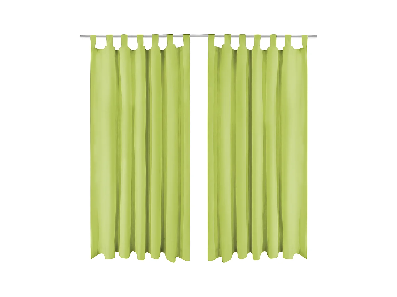 Rideau occultant avec boucles 2 pcs 140 x 245 cm Vert QBH16547