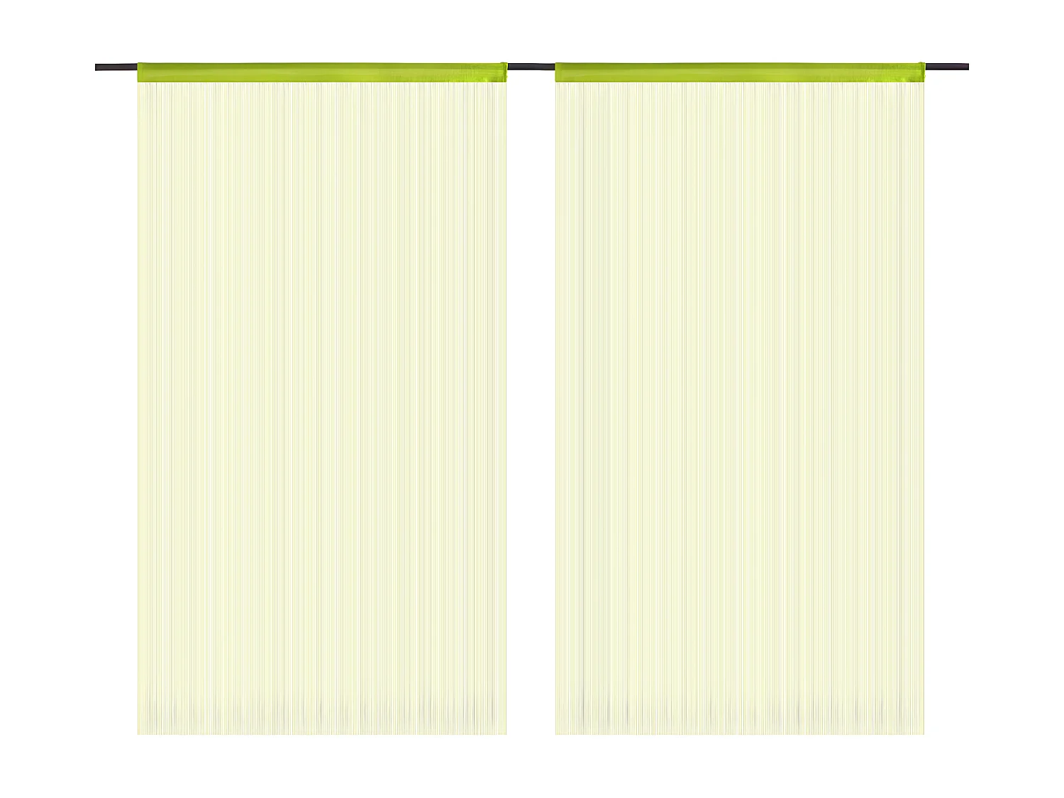 Rideau en fils 2 pcs 100 x 250 cm Vert QBH46353