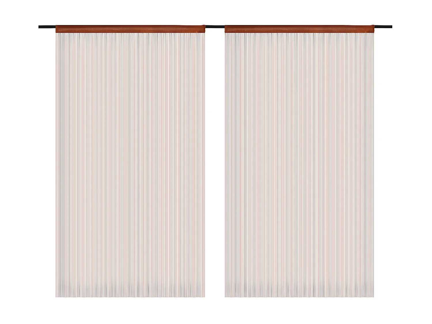 Rideau en fils 2 pcs 140 x 250 cm Marron QBH83660