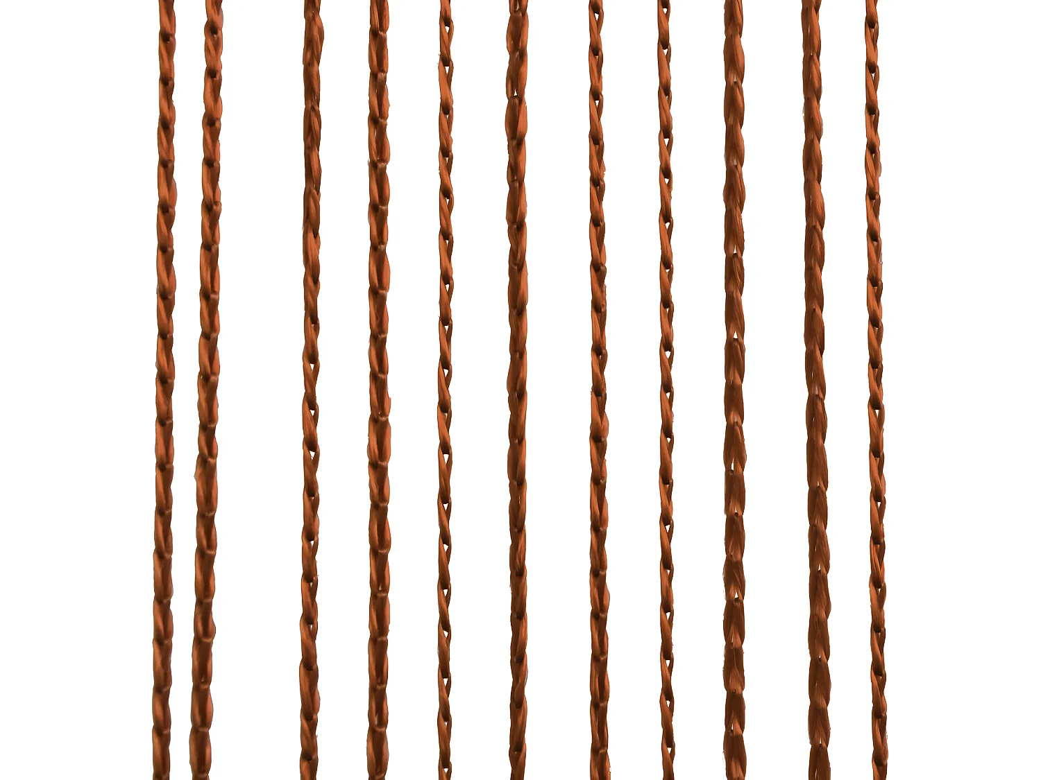 Rideau en fils 2 pcs 140 x 250 cm Marron QBH83660