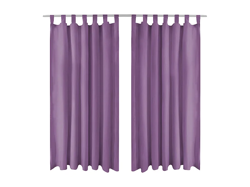 Rideau occultant avec boucles 2 pcs 140 x 175 cm Lilas QBH62849