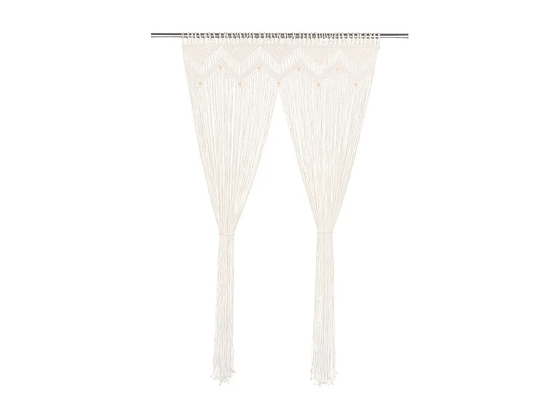 Cortina macramé 140x240 cm algodão PT502575