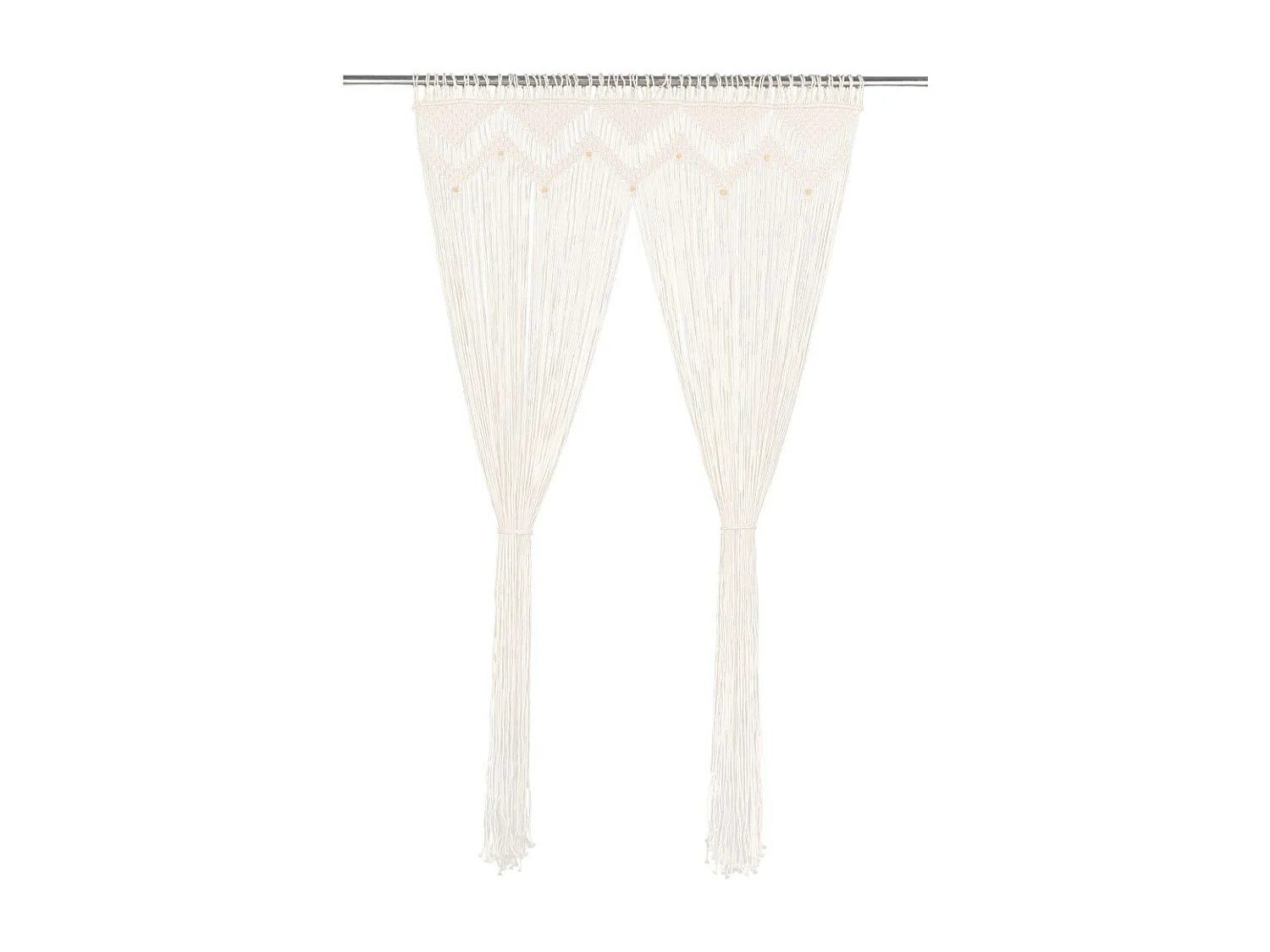 Cortina macramé 140x240 cm algodão PT502575