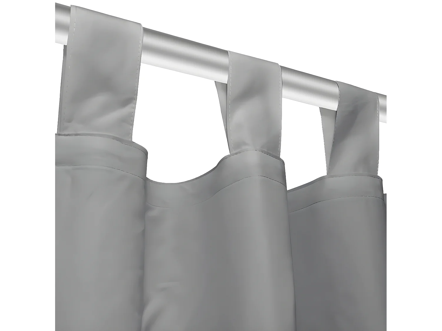 Rideau occultant avec boucles 2 pcs 140 x 175 cm Gris QBH39477